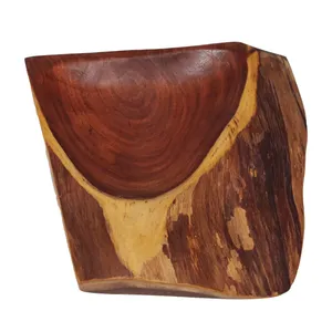 ظرف سرو چوبی مدل روستیک کهور کد 003