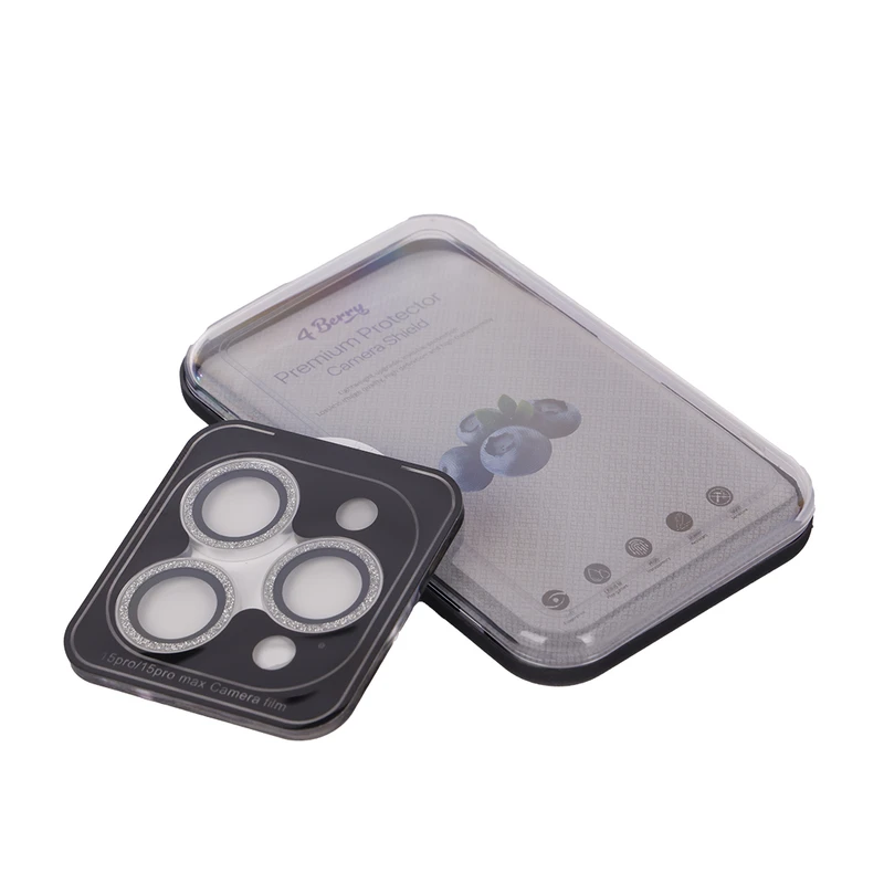 محافظ لنز دوربین فوربری مدل Shining مناسب برای گوشی موبایل اپل iPhone 15 Promax