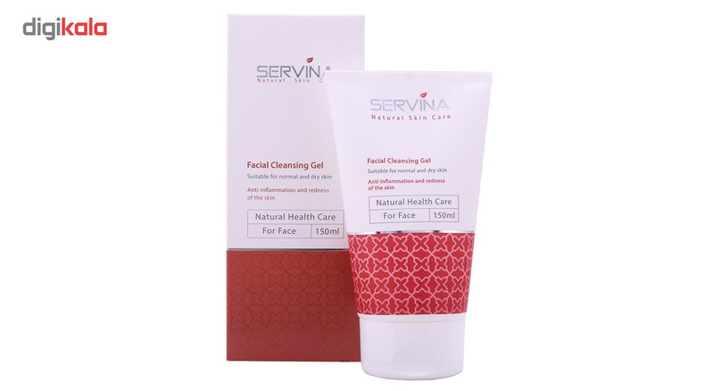 ژل شستشوی صورت سروینا مخصوص پوست های خشک و معمولی مدل Normal and Dry skin حجم 150میلی لیتر