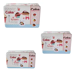 جعبه فلزی نقطه مدل Cake  مجموعه 3 عددی
