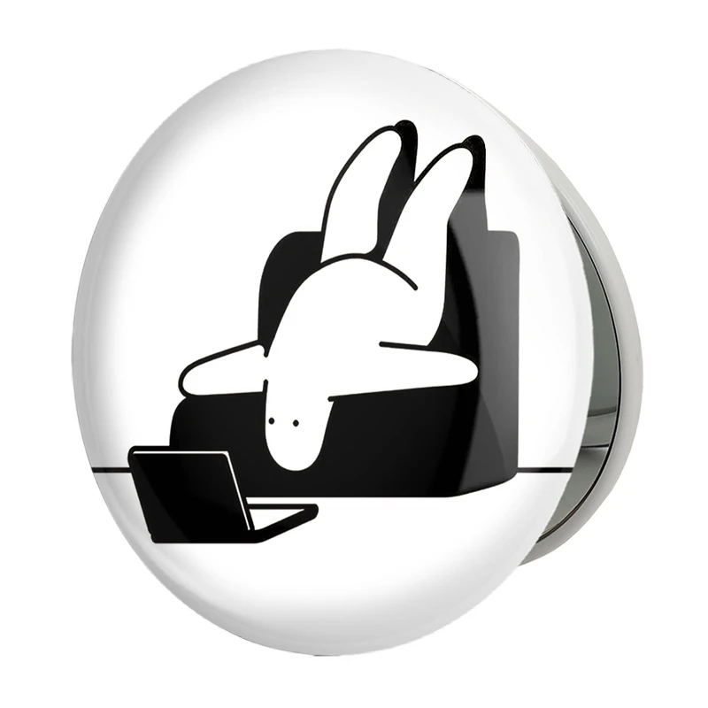 آینه جیبی خندالو طرح تنبل خسته مدل تاشو کد 29419