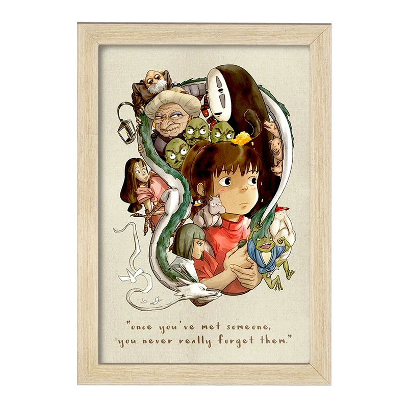 تابلو خندالو مدل انیمه شهر اشباح (Spirited Away) کد F840