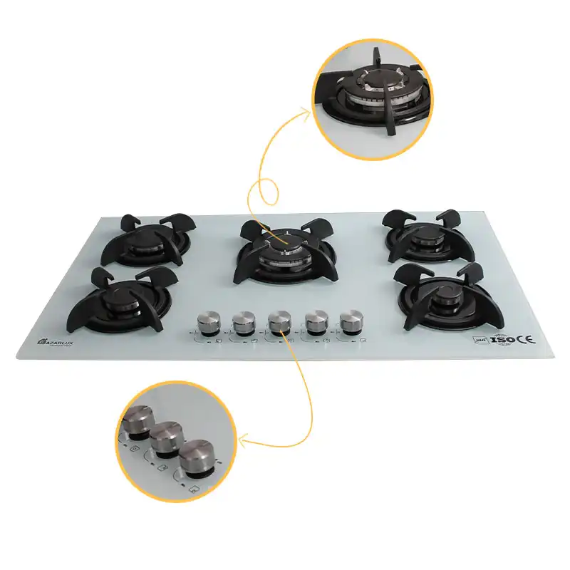 اجاق گاز صفحه ای آذرلوکس مدل G05NL-C6W