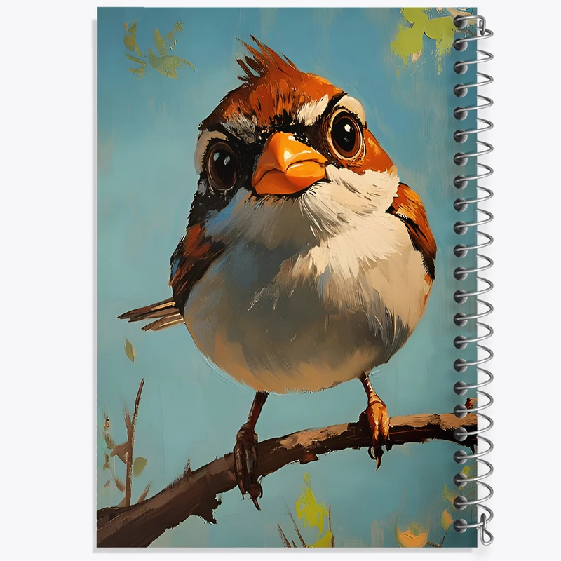 دفتر مشق 50 برگ خندالو طرح گنجشک کد F6528