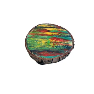 زیر لیوانی رزینی مدل آبستره سلولی کد ۲