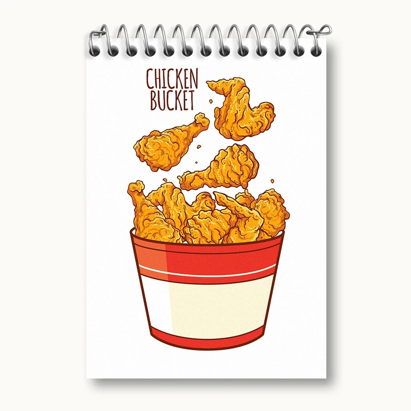دفتر یادداشت 50 برگ خندالو مدل فست فود (Fast Food) کد 36564