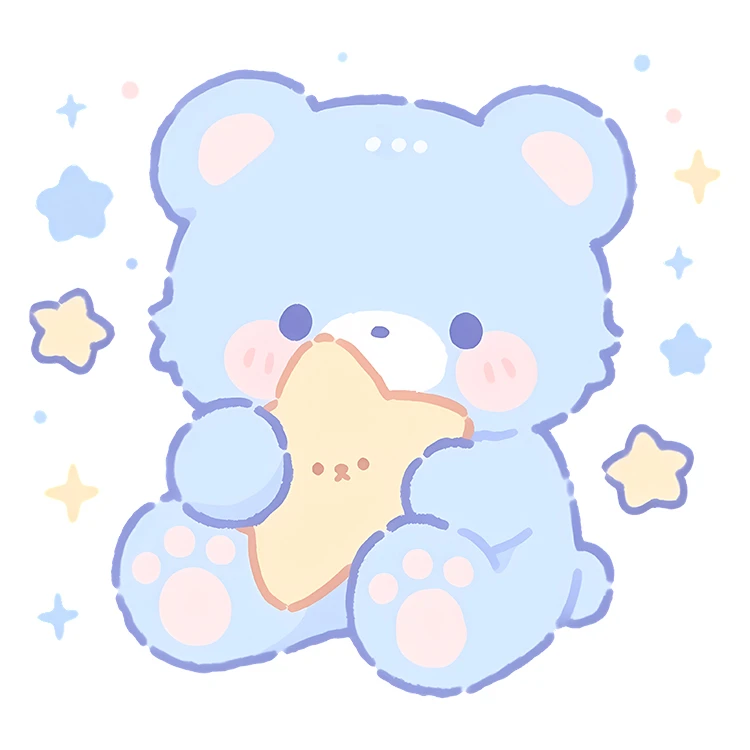 استیکر پارچه و لباس پاد آفرین مدل کارتونی کیوت خرس بامزه کد S5829