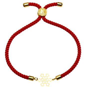 دستبند طلا 18 عیار زنانه کرابو طرح برف مدل Kr1449