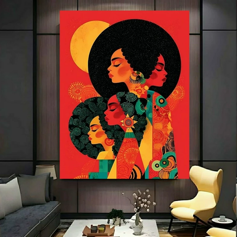 پوستر طرح بانوان آفریقایی مدل خورشید کد PY25090