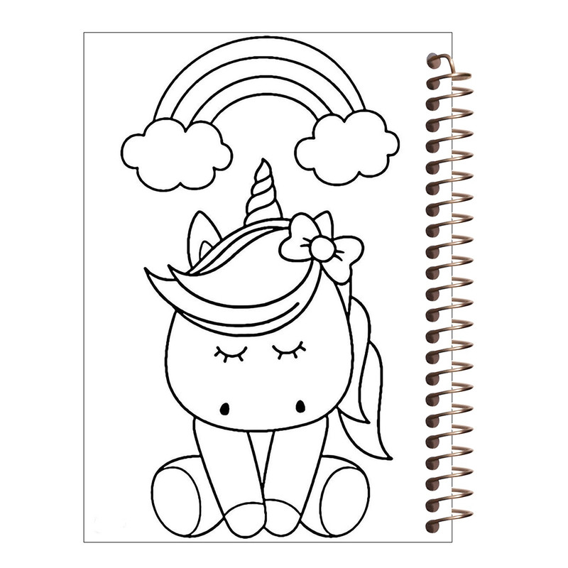 دفتر رنگ آمیزی طرح یونیکورن کد R7