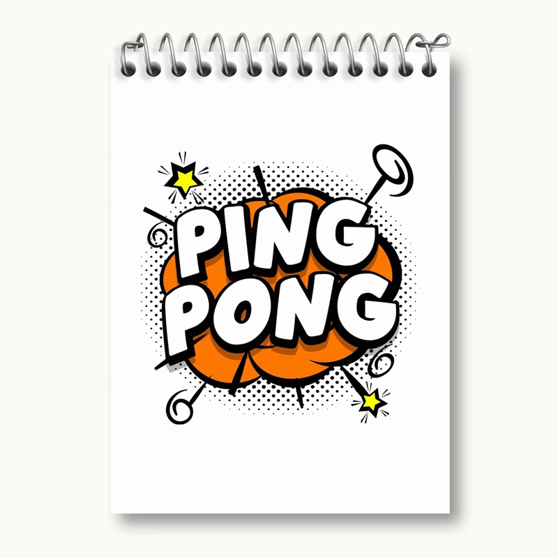 دفتر یادداشت 50 برگ خندالو مدل پینگ پنگ Ping Pong کد 27994
