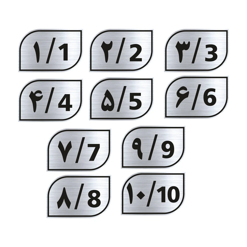 تابلو راهنما طرح پلاک اعداد مدل GNS1110 مجموعه 10 عددی