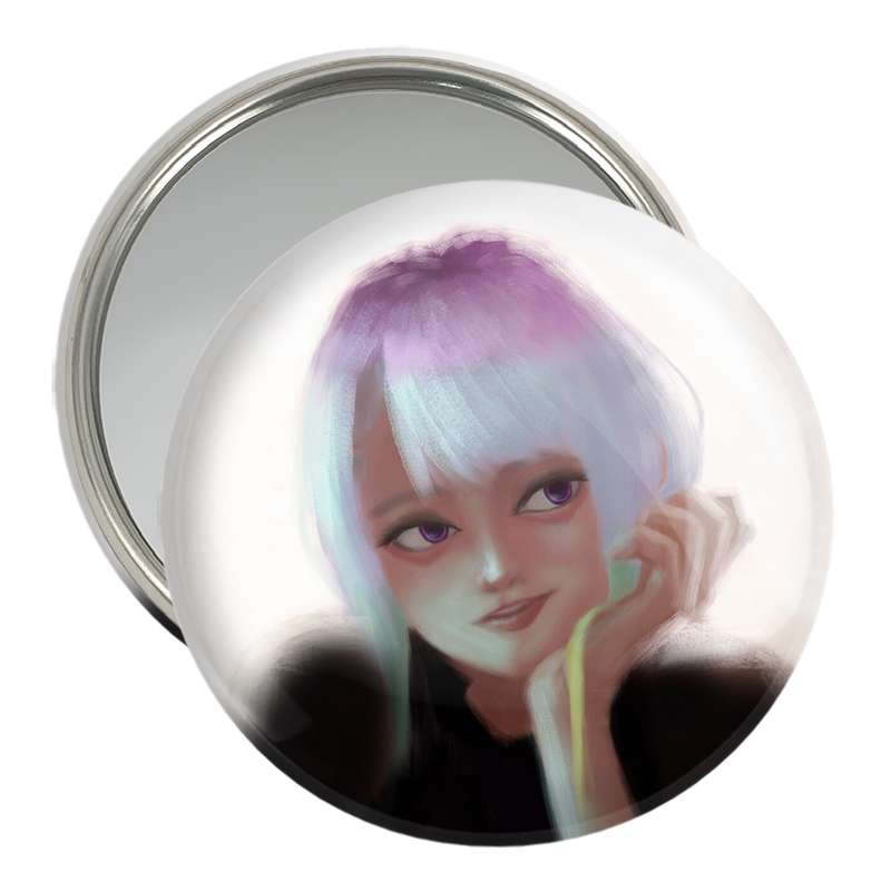 آینه جیبی خندالو مدل لوسی انیمه سایبرپانک کد 23982