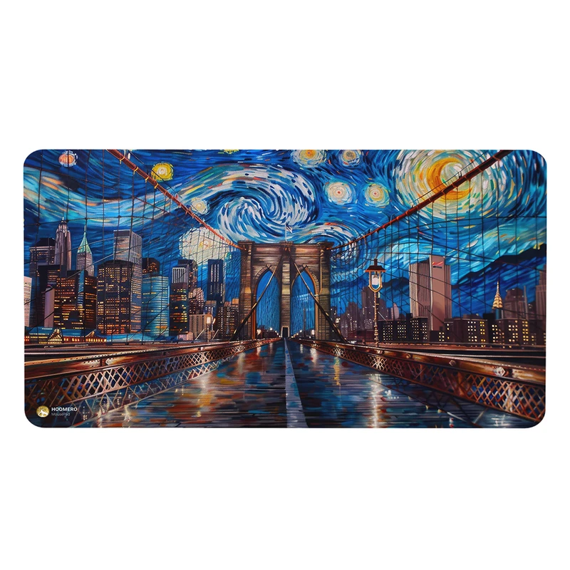 ماوس پد هومرو مدل MX2709 طرح نقاشی شب پرستاره سبک ونگوگ