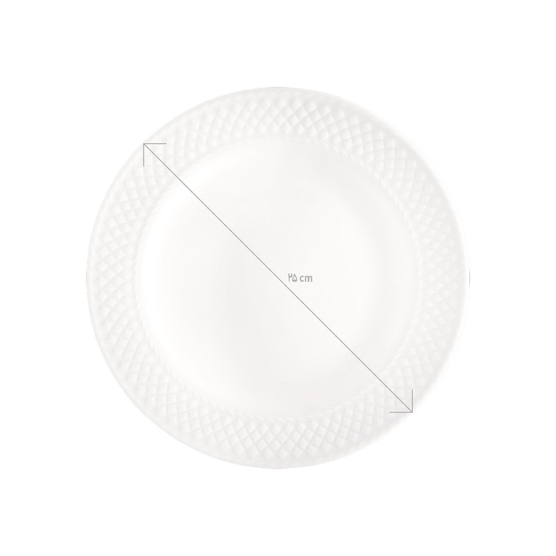 بشقاب غذاخوری چینی زرین ایران مدل رادیانس 25 آداجیو درجه یک بسته 6 عددی