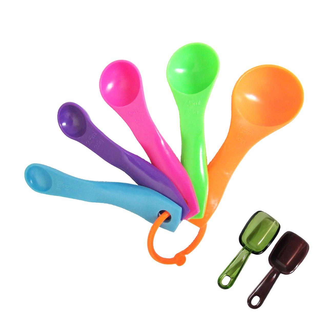 ست پیمانه اندازه گیری کد 2387 بسته 5 عددی همراه 2 عدد پیمانه طرح Mersini