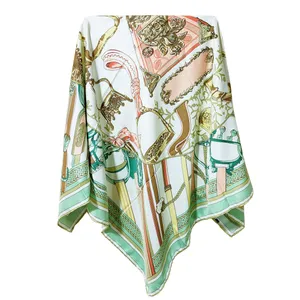 روسری زنانه مدل ابریشم دور دست دوز