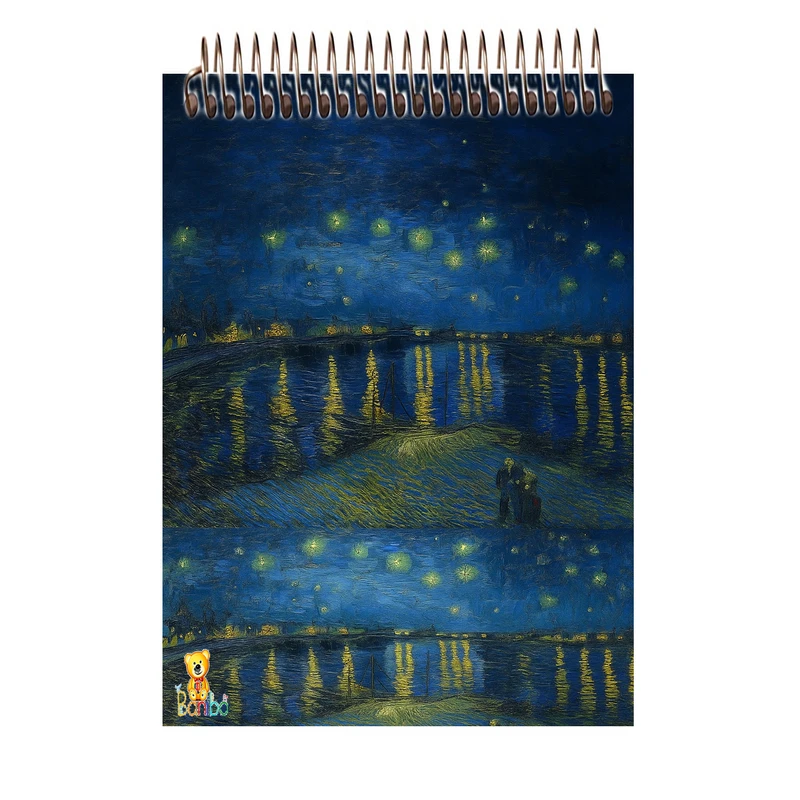 دفتر شطرنجی 100 برگ بانیبو مدل ون گوک کد 1105