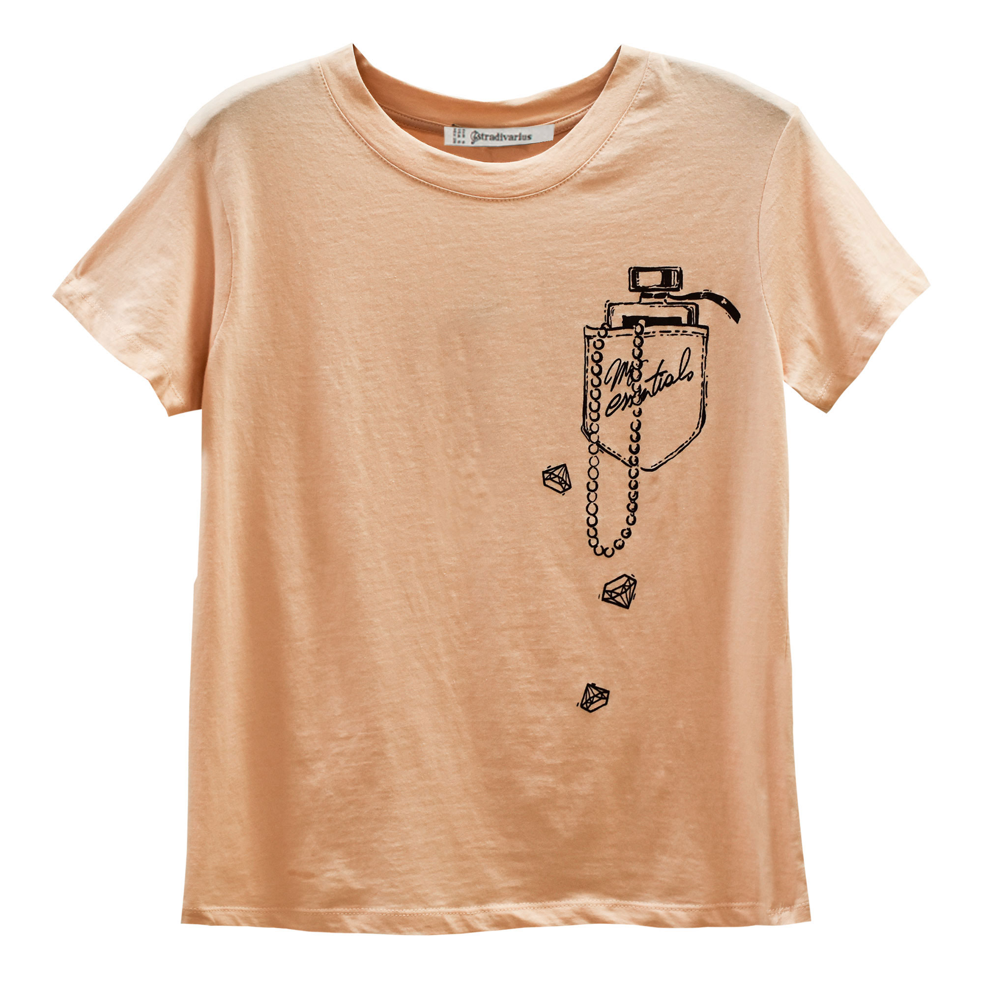 تی شرت زنانه استرادیواریوس مدل 6608150141