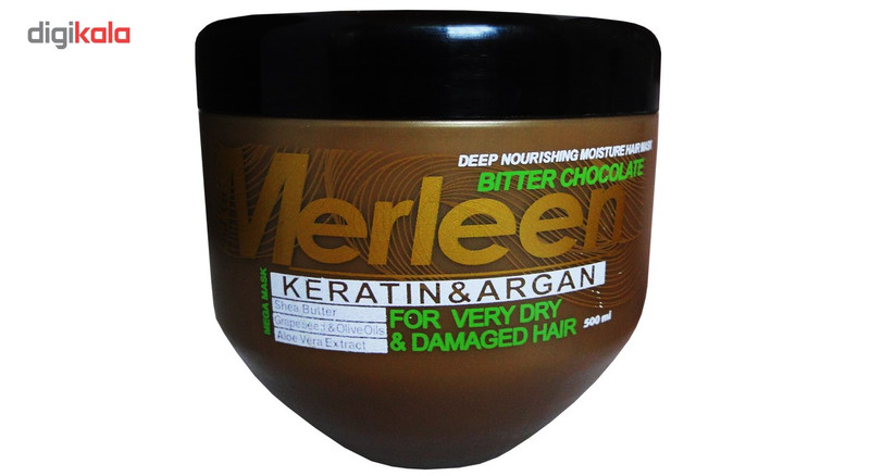 ماسک تقویت کننده و مرطوب کننده مو مرلین مدل Bitter Chocolate حجم 500 میلی لیتر
