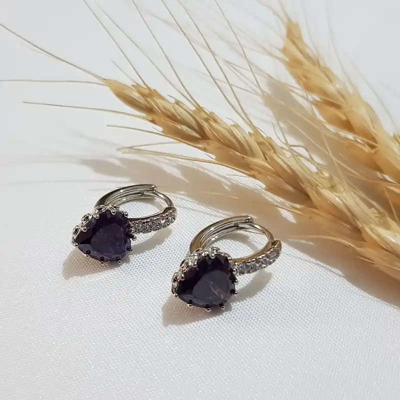 گوشواره زنانه ژوپینگ مدل تک نگین 8151