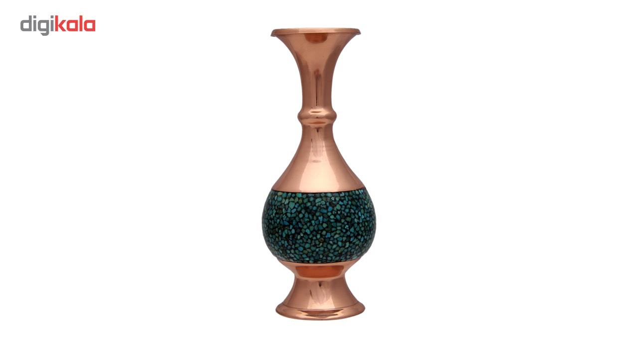 گلدان فیروزه کوب چیتساز کد dfz20 ارتفاع 16 سانتی متر