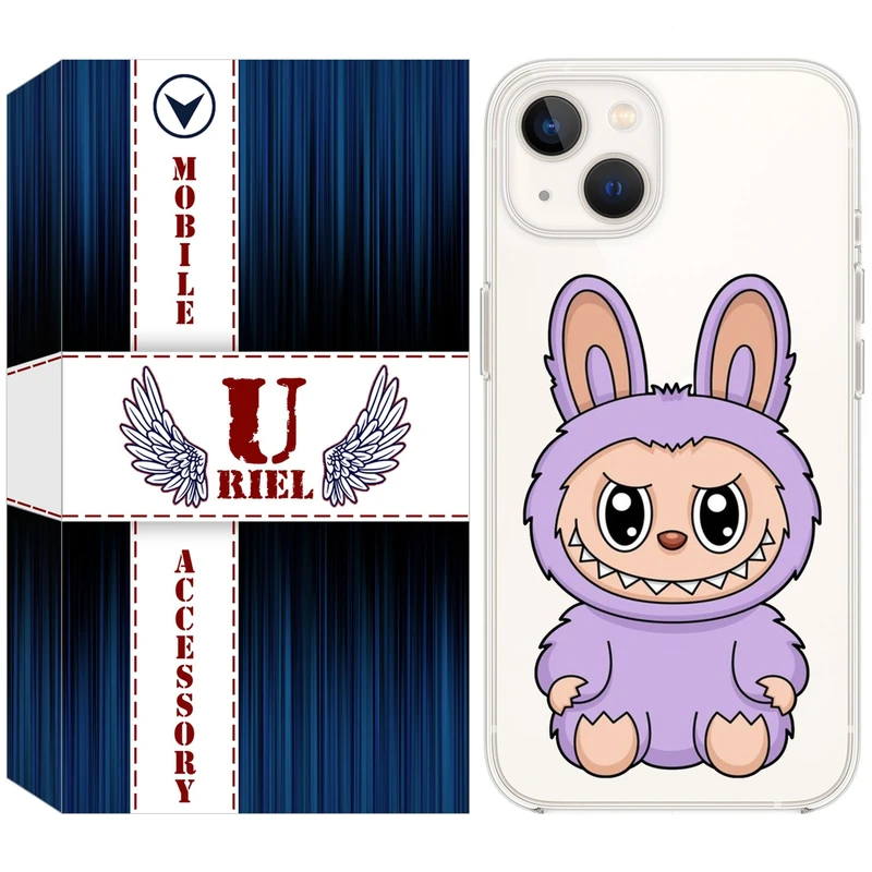 کاور یوریل قاب مدل Clear کد 130 طرح لبوبو مناسب برای گوشی موبایل اپل iPhone 13 mini