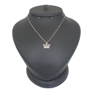 گردنبند نقره زنانه ترمه ۱ مدل تاج  کد smed 1037