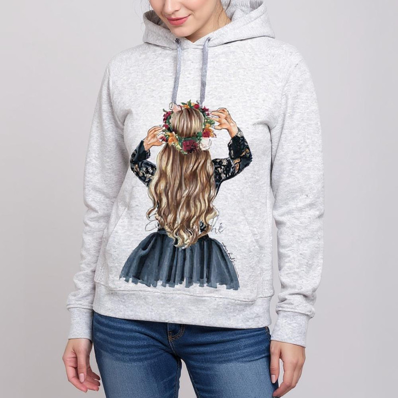 هودی زنانه مدل دختر F522