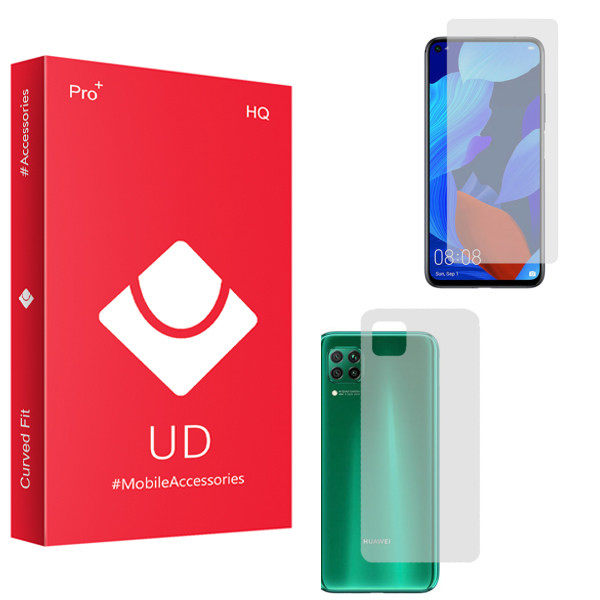 محافظ صفحه نمایش یو دی مدل HQ مناسب برای گوشی موبایل هوآوی P40 Lite به همراه محافظ پشت گوشی