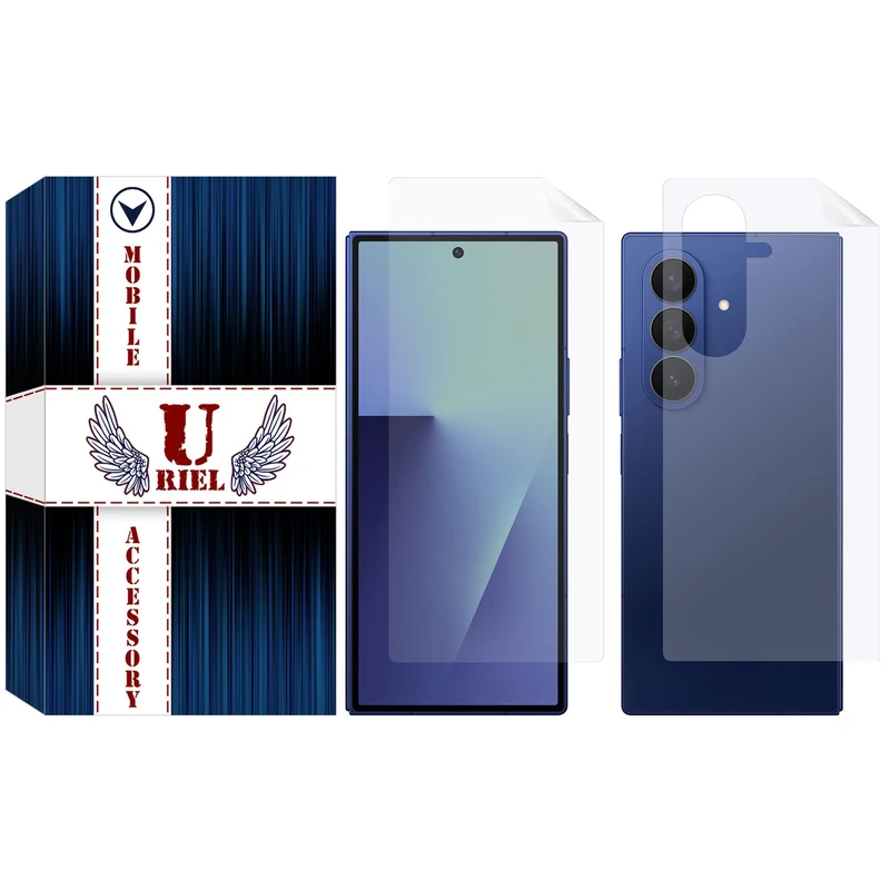 محافظ صفحه نمایش یوریل مدل Front-HG مناسب برای گوشی موبایل سامسونگ Galaxy Z Fold 7 به همراه محافظ پشت گوشی