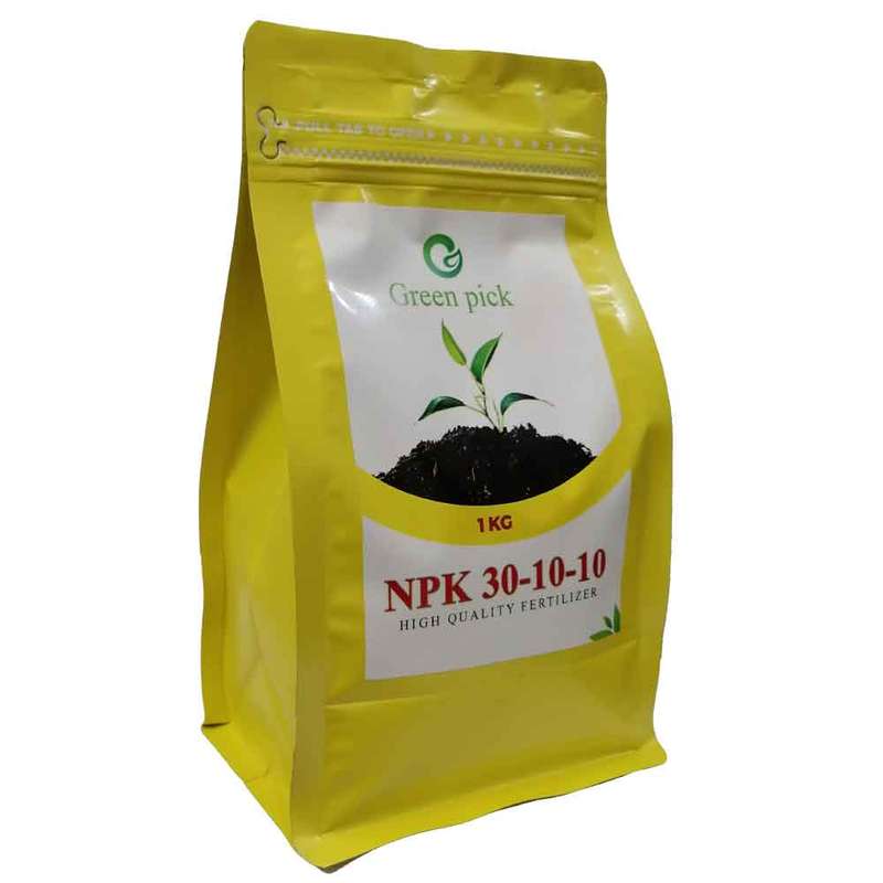 کود ازت بالا پودری گرین پیک مدل NPK 30-10-10 وزن 1 کیلوگرم