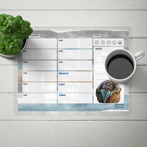 تخته وایت برد لاژید مدل پلنر برنامه ریزی کد PL032 سایز 20*30 سانتی متر مجموعه 2 عددی
