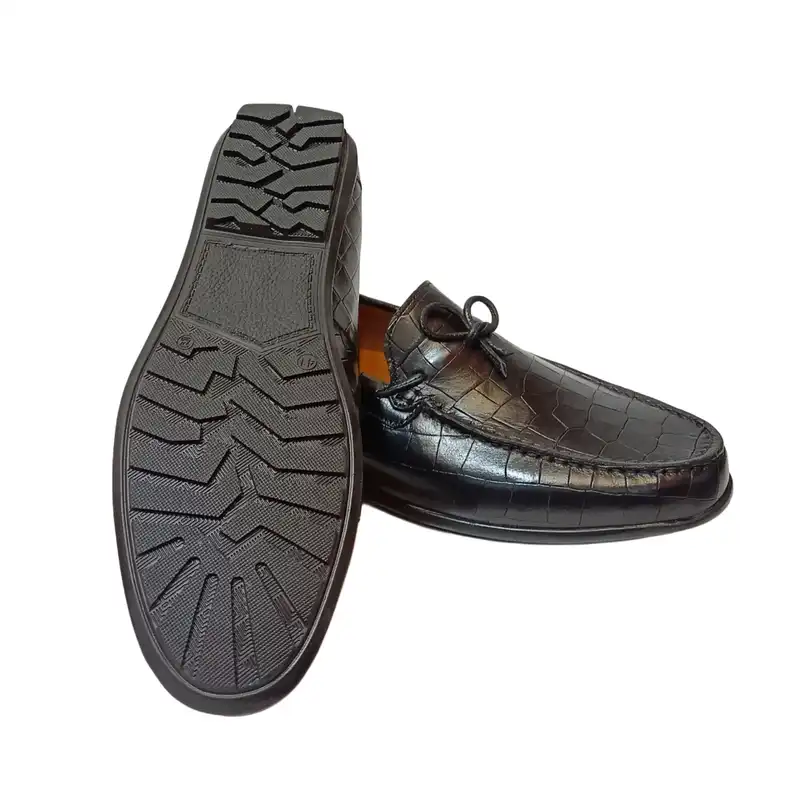 کفش کالج مردانه مدل دست دوز چرم بروشاو گاوی کد 701