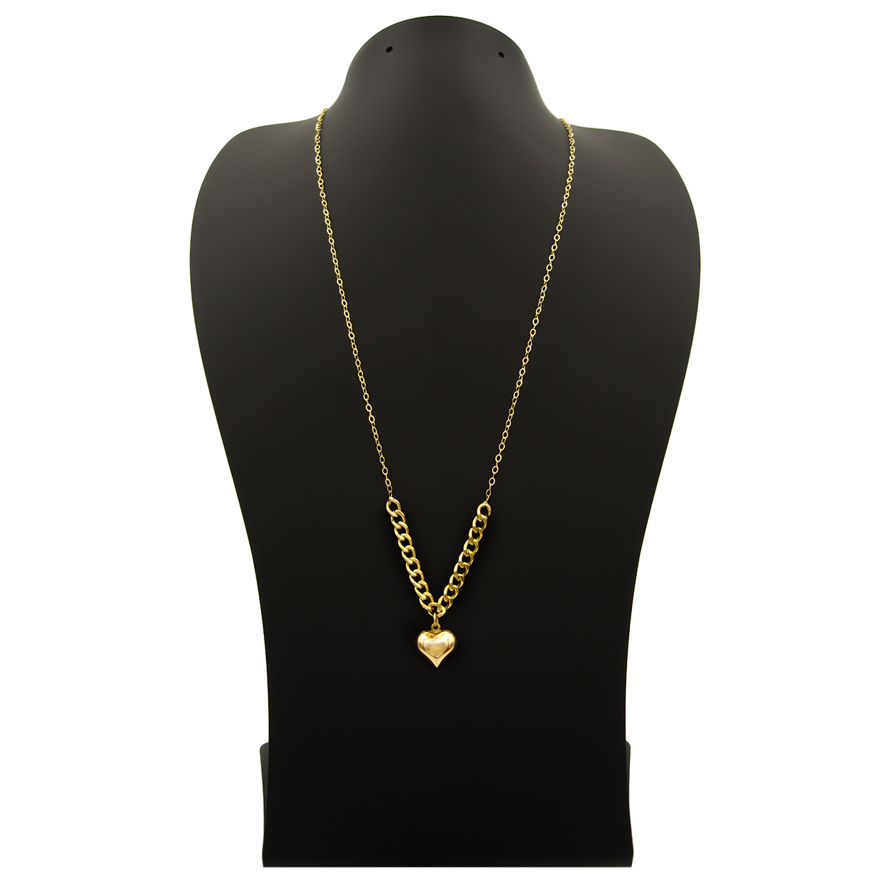 گردنبند طلا 18 عیار زنانه کاپانی مدل قلب کد KN007