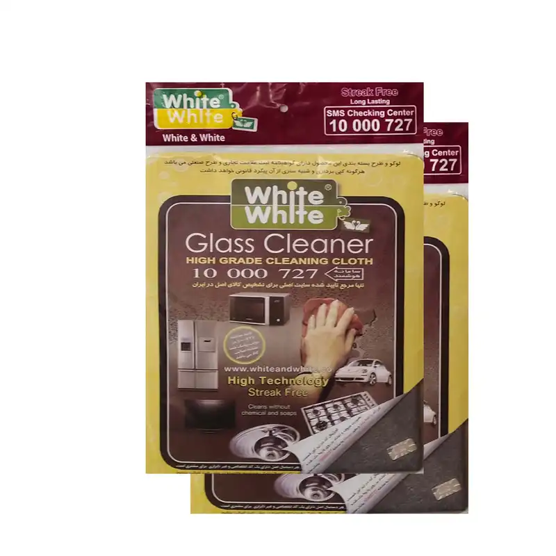 دستمال نظافت خودرو وایت اند وایت مدل W_01 بسته 2 عددی