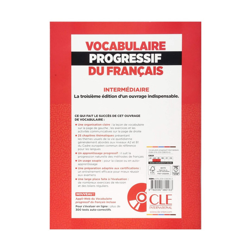 کتاب Vocabulaire Progressif Du Francais A2 B1 - Intermediaire - 3rd اثر Claire Miquel. Anne Goliot-Lete انتشارات CLE International