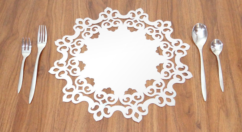 زیر بشقابی چرم مصنوعی دکورانر مدل P905 بسته 6 عددی