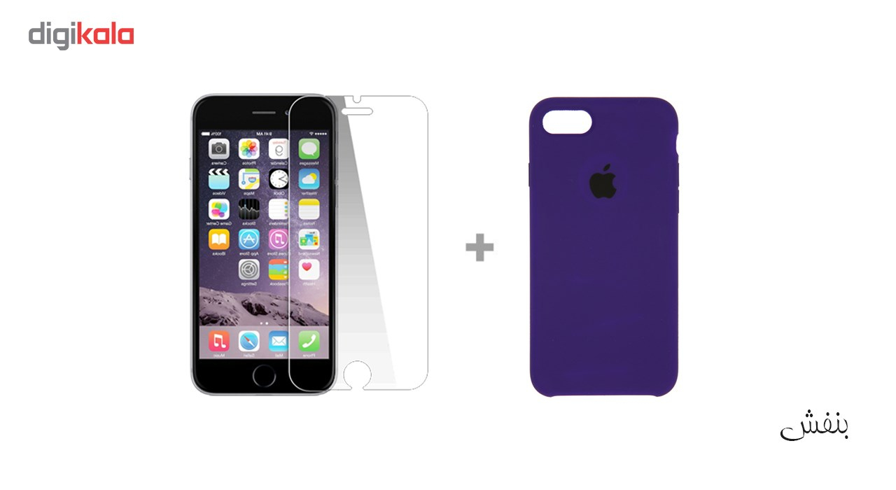 کاور سومگ مدل سیلیکونی مناسب برای گوشی موبایل اپل آیفون 7 /8 به همراه محافظ صفحه نمایش
