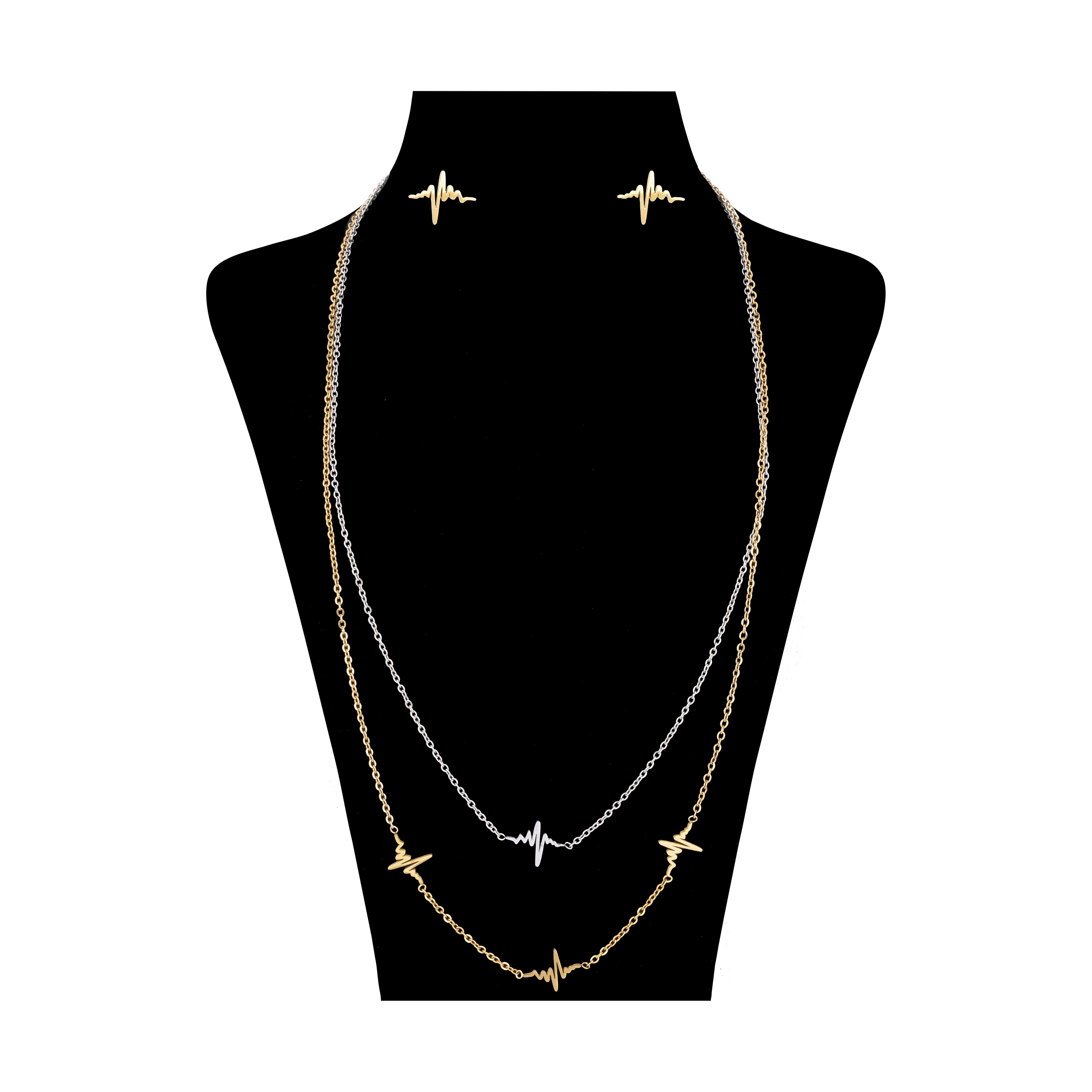 نیم ست زنانه طرح ضربان کد m07