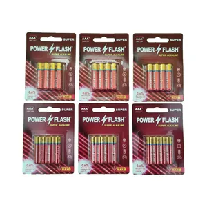 باتری نیم قلمی پاورفلش مدل سوپر آلکالاین بسته ۲۴عددی