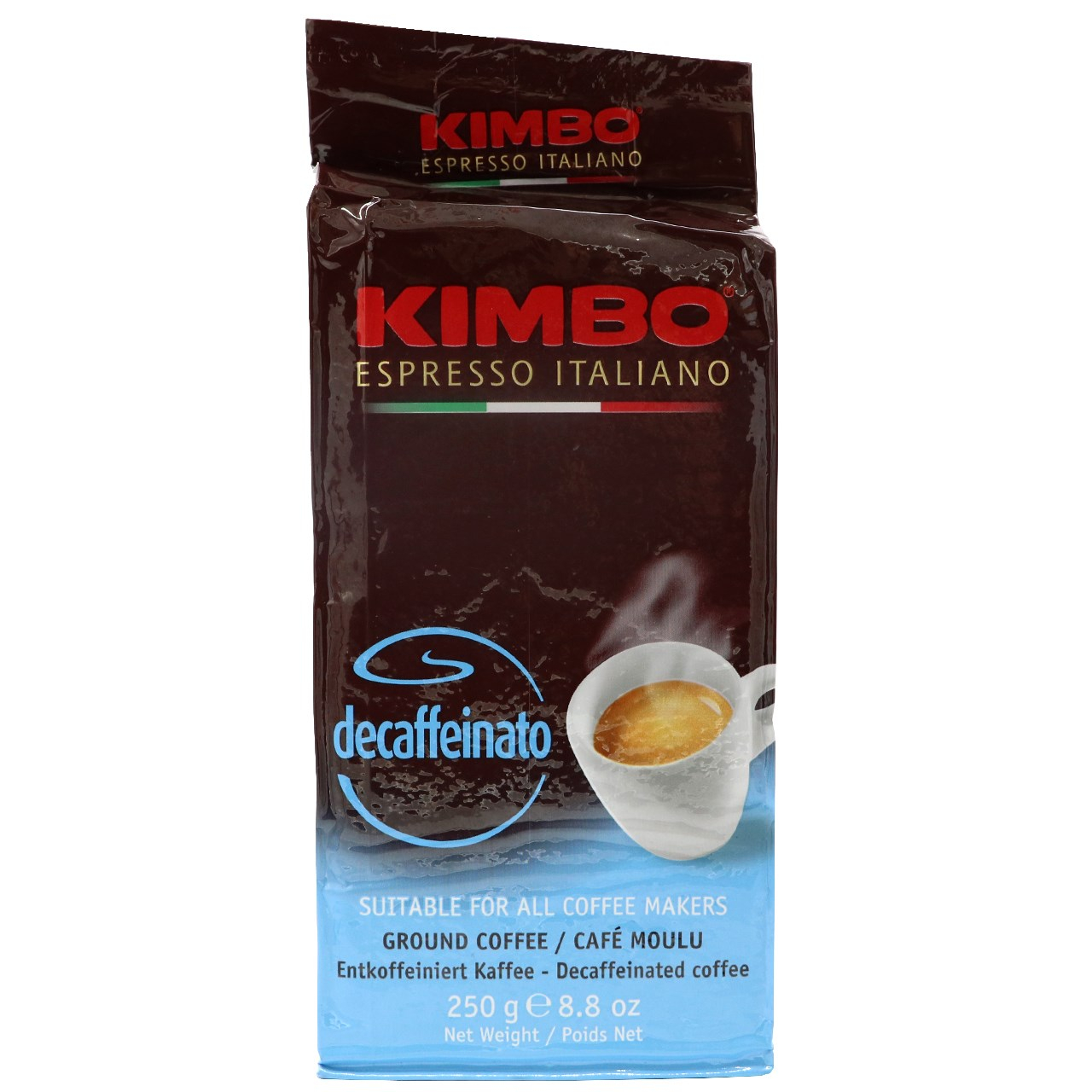 بسته قهوه کیمبو مدل Decaffeinato حجم 250 گرم