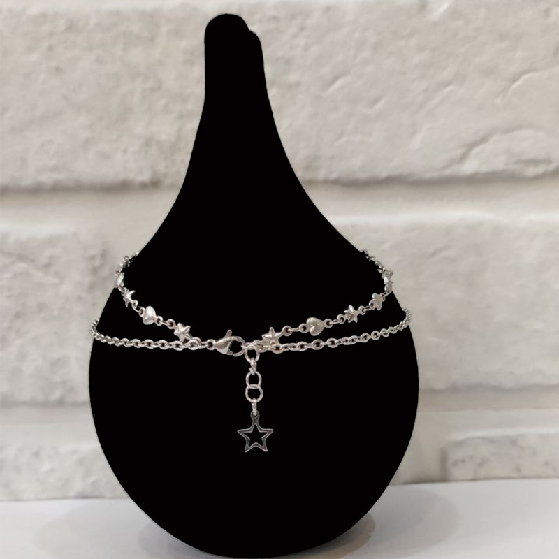 پابند زنانه مدل قلب و ستاره