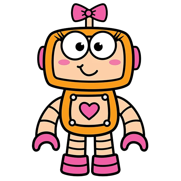 استیکر پارچه و لباس پاد آفرین طرح ربات کارتونی کد 858