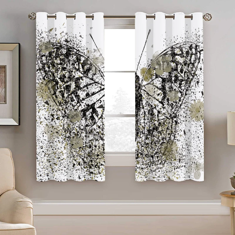 پرده نیروانا طرح پروانه مدل هازان کد 8535 سایز 140×200 سانتی متر