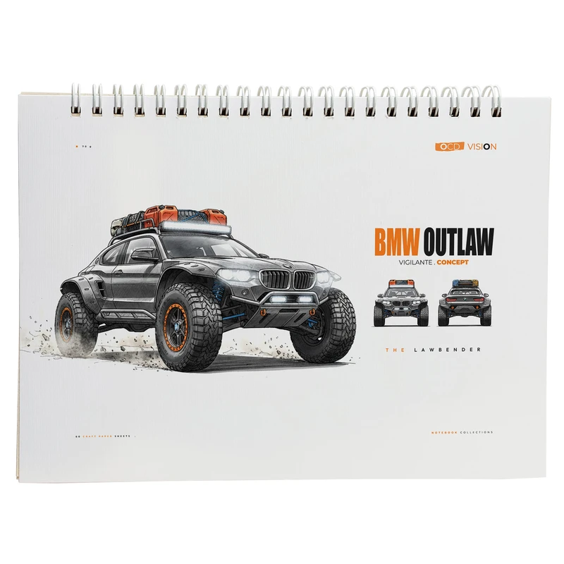 دفتر طراحی 60 برگ سیمی مدل ماشین