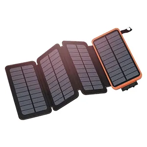پاوربانک خورشیدی مدل 4PANEL_ solar  ظرفیت 30000 میلی آمپر ساعت