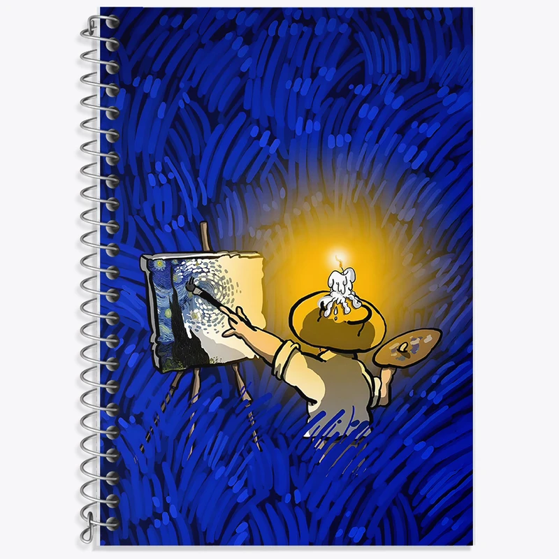 دفتر نت موسیقی 50 برگ خندالو طرح ونسان ونگوگ کد F5085