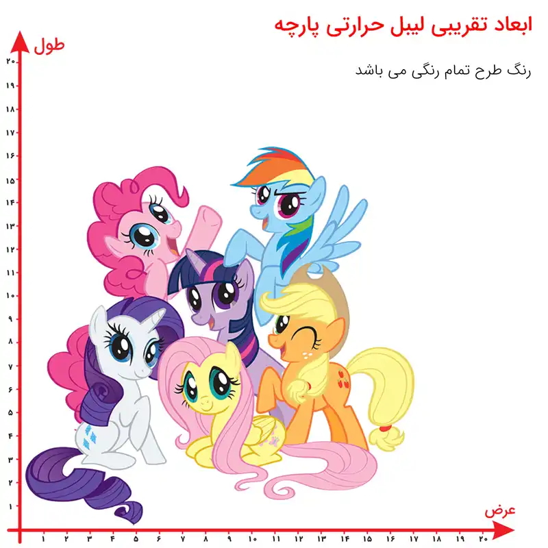 استیکر پارچه و لباس مدل برچسب DTF