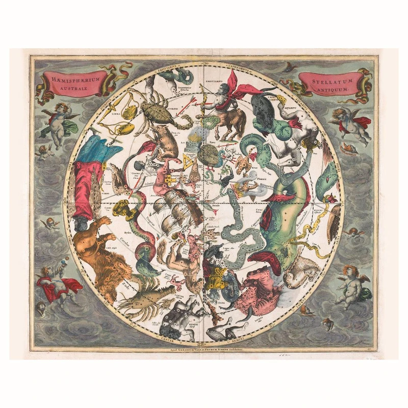 پوستر مدل نقشه آسمانی- طراحی رنسانس قرون وسطی 2 